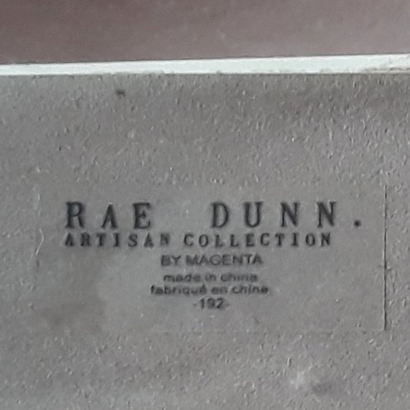 Rae Dunn Triangular Ceramic Desk Sign "Eh?", White with Black Lettering - Picture 4 of 5